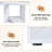 63'' Faux Marble Rectangular Dining Table Set For 4–6 With PU Leather Chairs And O-Shaped Base-2054350240-2054350242