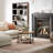 Mia 32" Round Coffee Table with 2-tier Storage Shelves