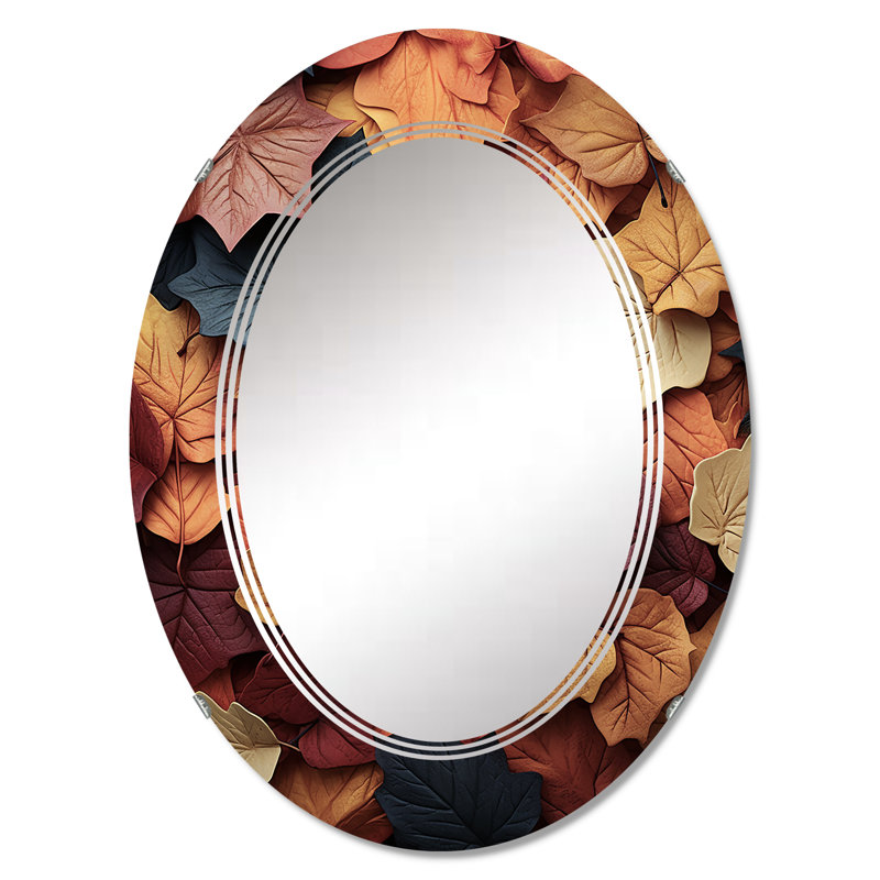Psimolofou - Miroir mural floral ovale, 30 po x 20 po