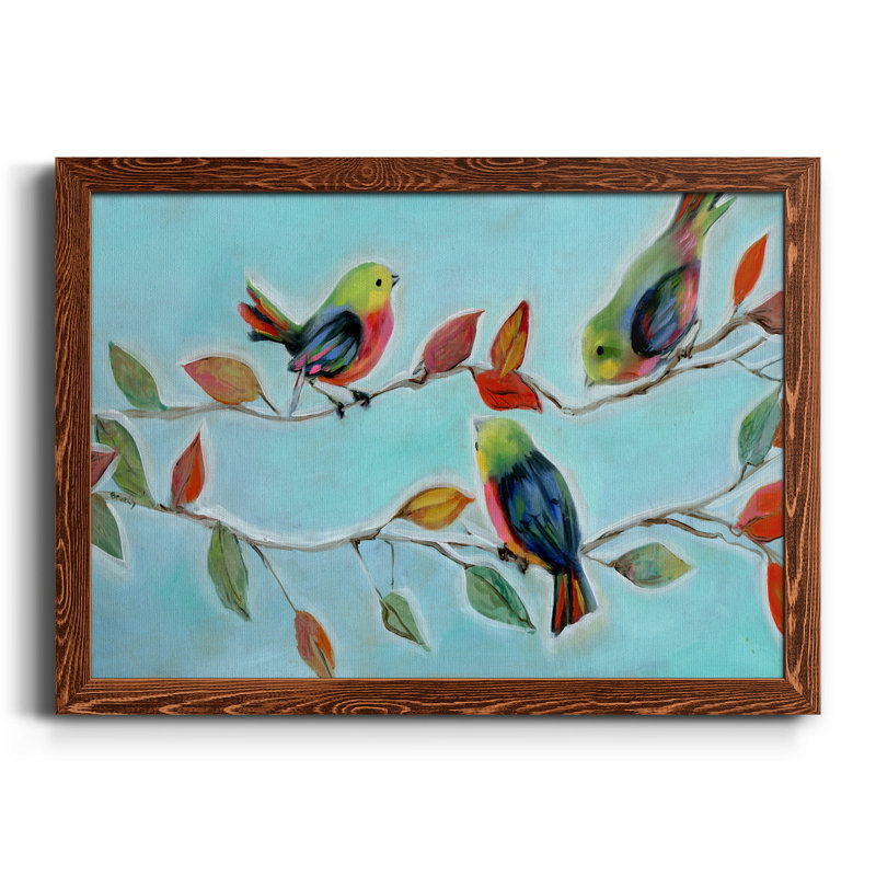 Bitty Birds II - peinture sur toile encadrée, Érable, H 31,5 po x l 23,5 po x P 1,5 po