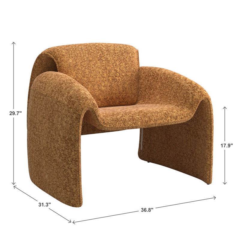 Fauteuil d'appoint avec repose-pieds Gainsborough, Orange