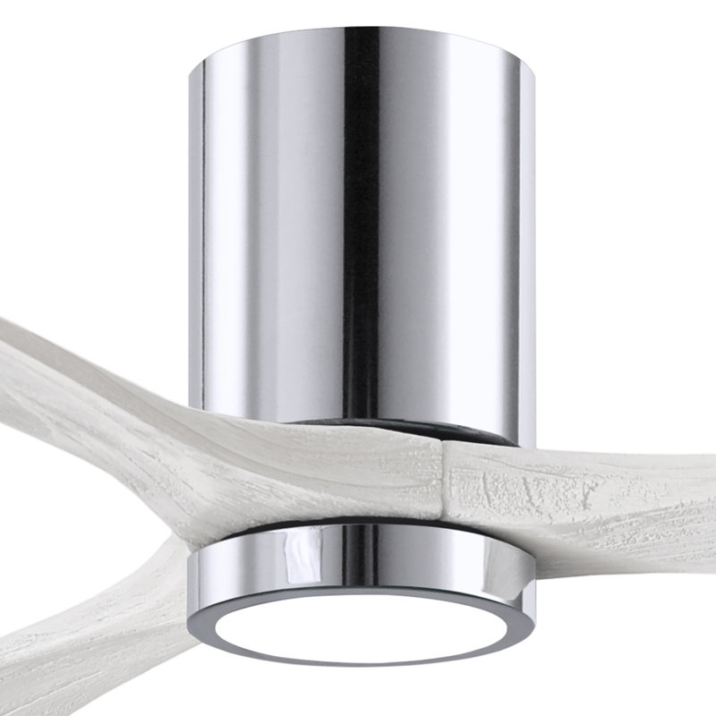 Irene LED Ceiling Fan, Polished Chrome, Matte White, 42"