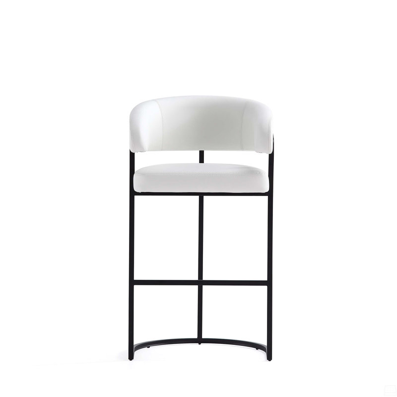 Tabouret de bar rembourré en métal