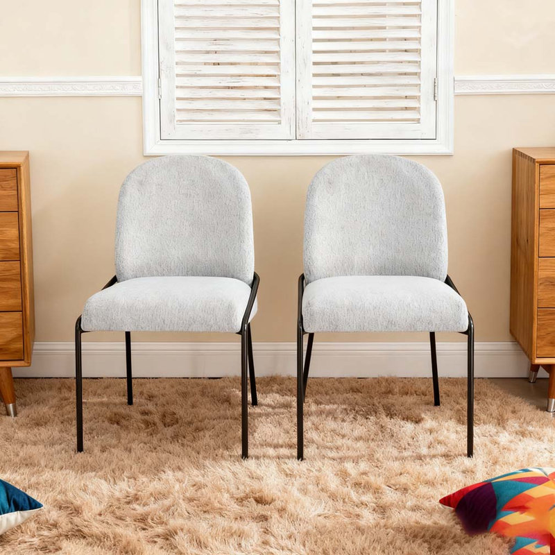 Chaise de salle à manger moderne, Gris clair