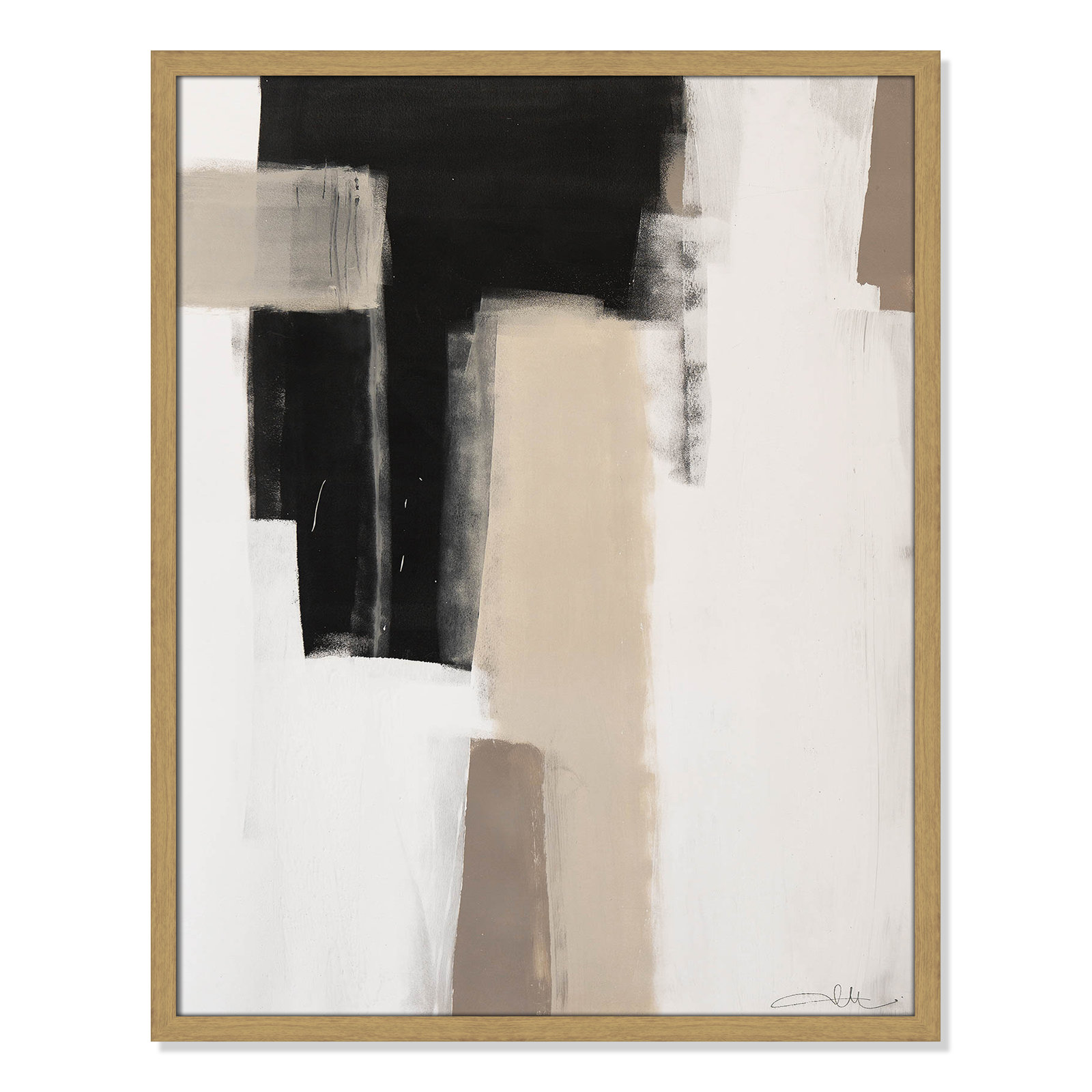 Earth Scapes I by Casa Fine Arts, Natural Slim Unmatted Picture Framed, 29.5" H x 23.5" W x 1.25" D