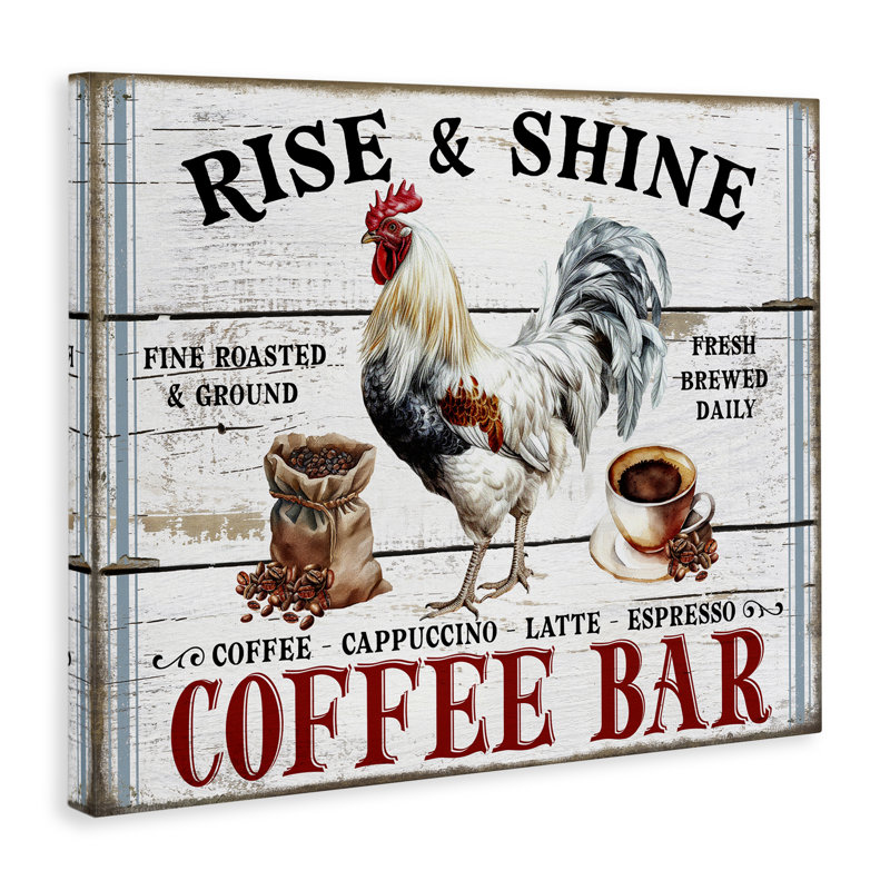 Art mural sur toile Rise & Shine Coffee par Creatif Belle bp-556_CN, H 24 po x l 30 po