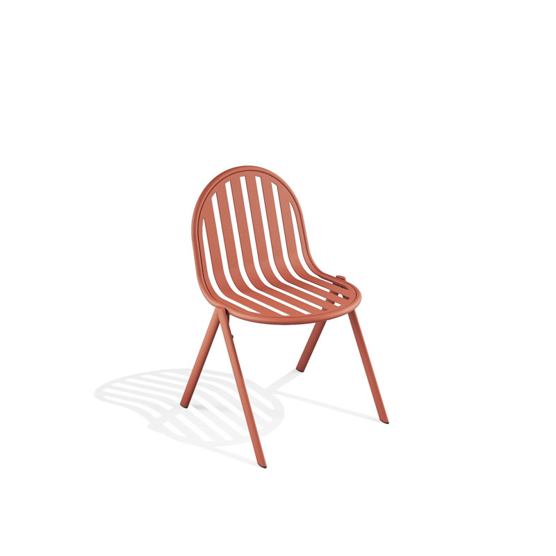 Chaise empilable sans accoudoirs Melik, Terre cuite
