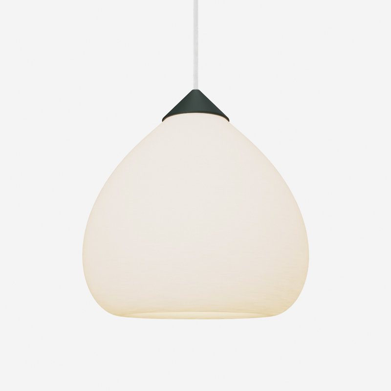 Gulp Pendant Light, 14.6" H x 9.45" W x 9.84" D, White, Cobalt