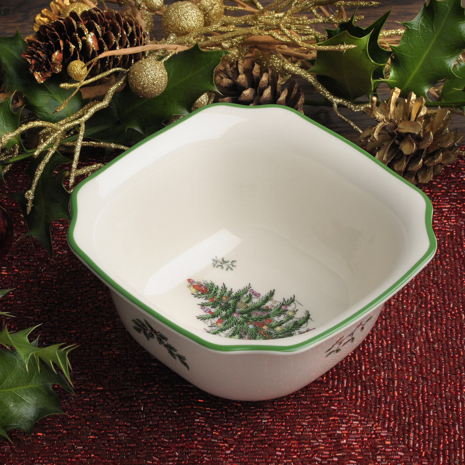 Christmas Tree Serving Bowl