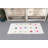 Handwoven Turkish Style Vintage Inspired Small Hemp Rug With Intricate Anotolian Patterns for Any Room in Vibrant White