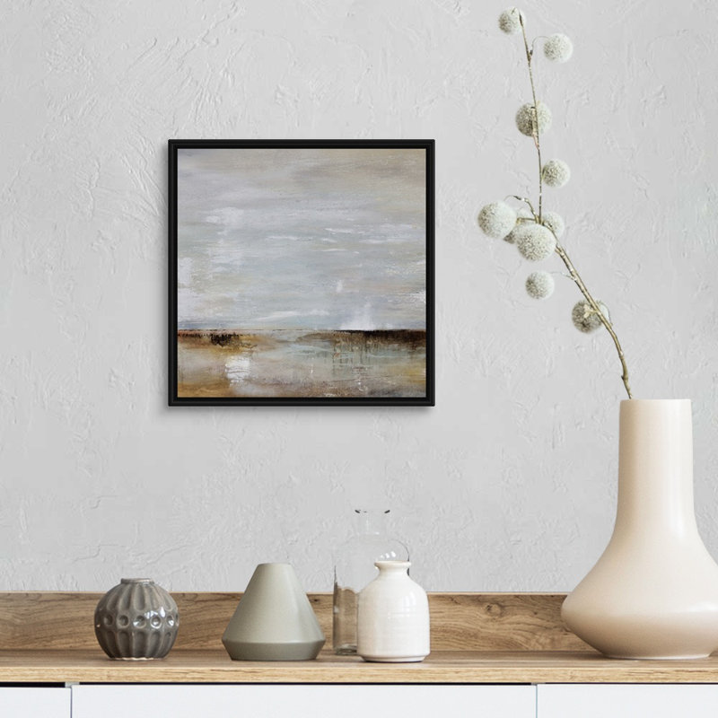 «Take Time» par Karen Hale, reproduction sur toile, H 14 po x l 14 po x P 1,75 po, Cadre noir