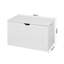 Armoire de rangement blanche avec 2 charnières de sécurité