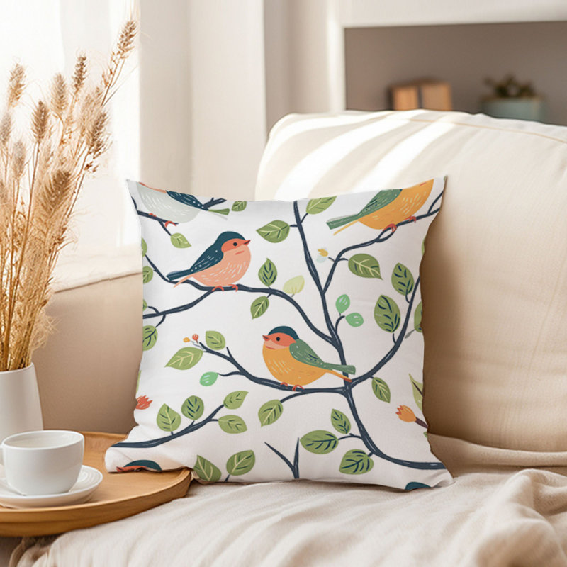 Animals Birds Pattern IX Cottage, 20"H x 20"W