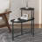 Round Coffee Table With Storage Tray 2 Tier Oval End Tables Wooden Small Side Table For Living Room-1592841549