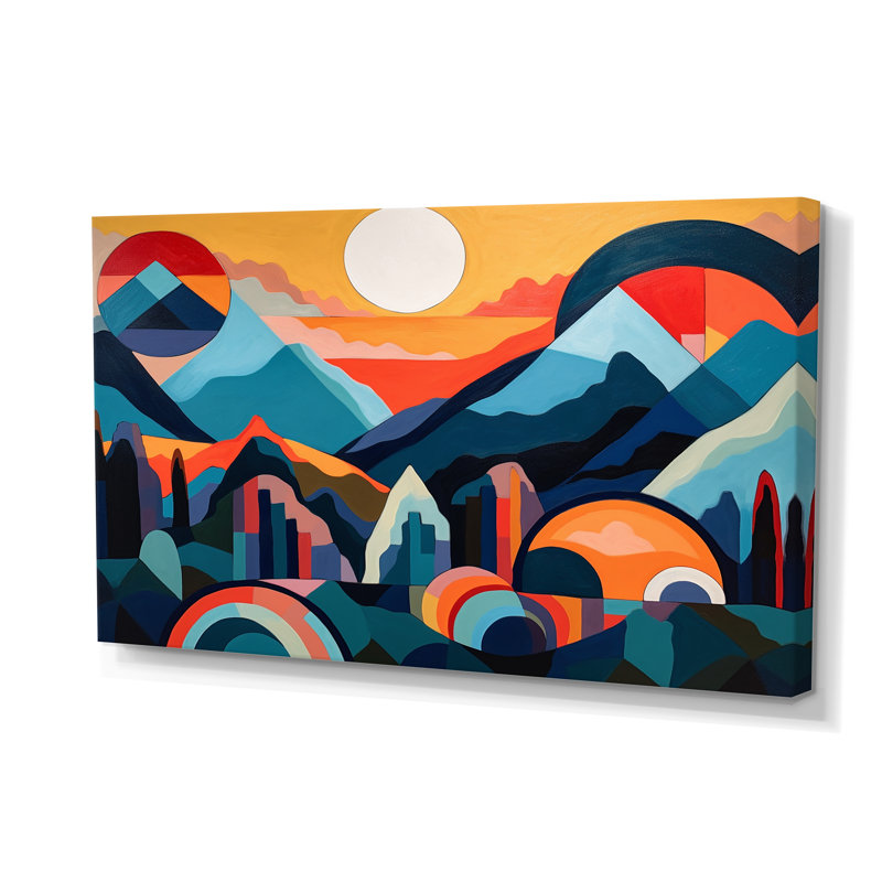 «Mid Century Perspectives I», art mural abstrait Mid-Century