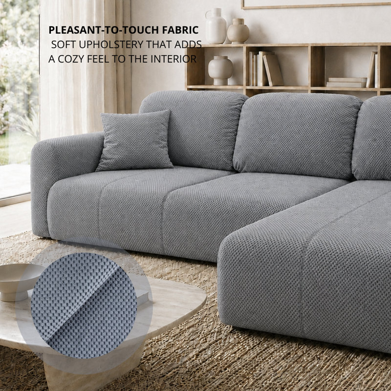 Ronnell 3 Seater Sofa Bed, Right Hand Facing Corner Sofa