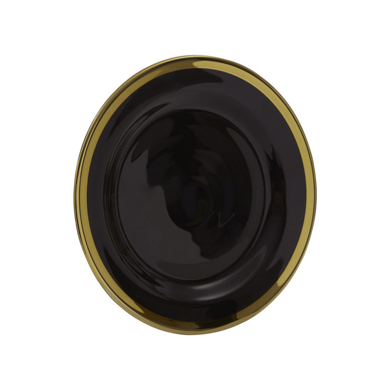 Berning 27Cm Black Glass Dinner Plate