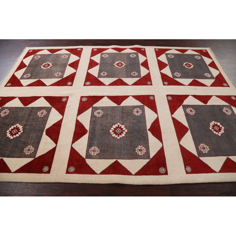 Tapis tribal géométrique 7 x 9