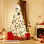 Arbre de Noël artificiel blanc en PVC avec base en métal-221789109
