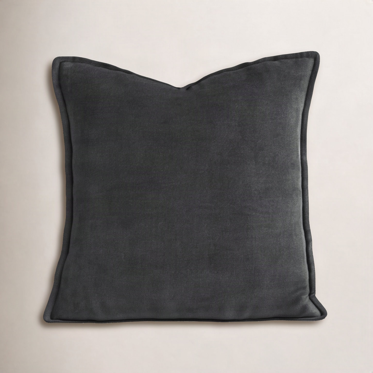 Edgar Pillow Cover, Square 22", Charcoal, Down