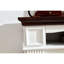 Meuble télé Style avec foyer encastrable, compatible 70 pouces, salon / chambre à coucher, table en cerisier / blanc pour téléviseur de 70 po, bureau spacieux, blanc / cerisier