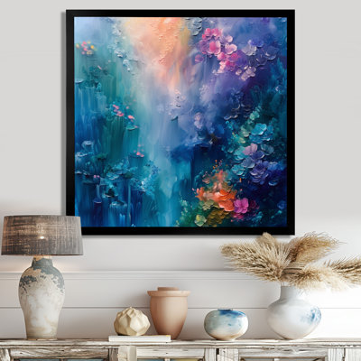 Blue Coral Sea Floor Symphony IV - Coral Wall Art Print