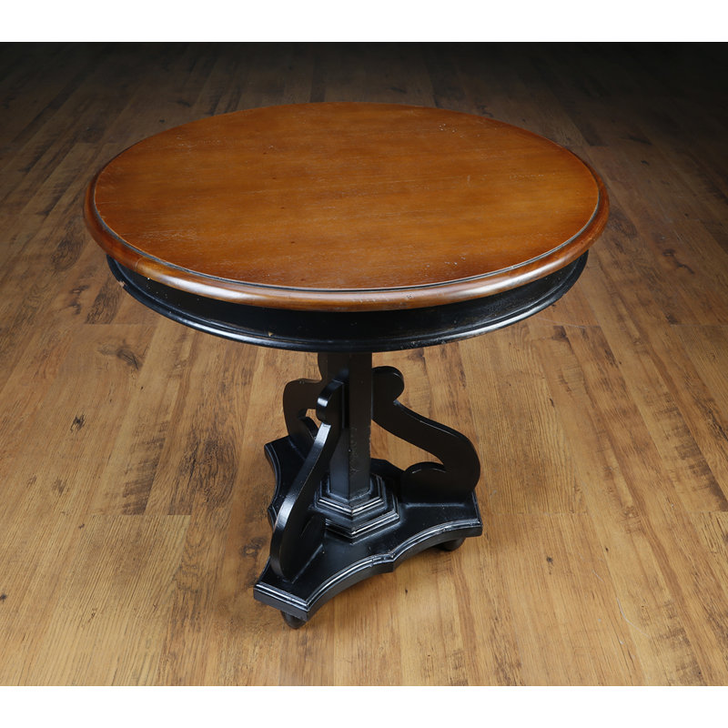 Solid Wood End Table, Black