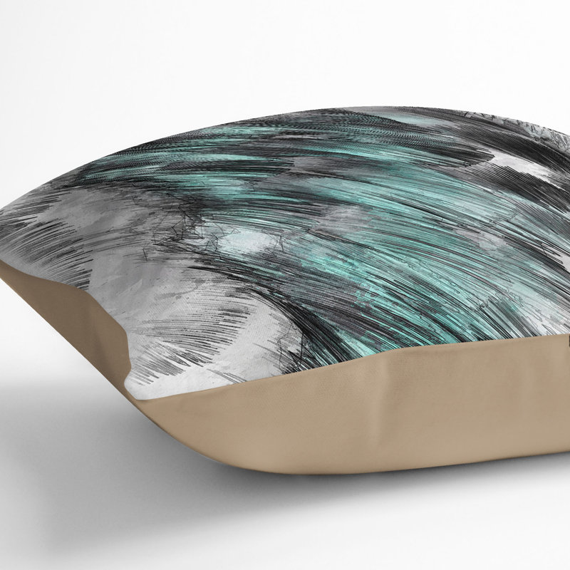 Ruffled Feathers Cushion with Filling, Stone, 40cm H x 40cm W x 15cm D