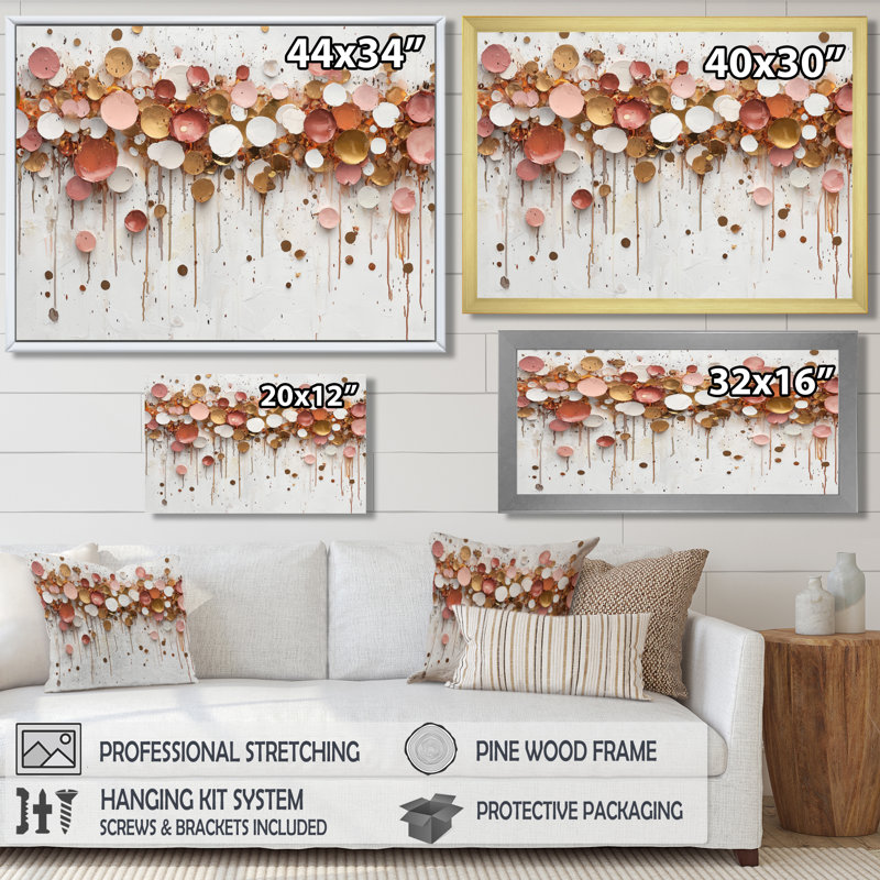 Art géométrique doré prairie d'encre III - Collages abstraits, H 28 po x l 60 po, Toile tendue sur cadre, Ne s’applique pas