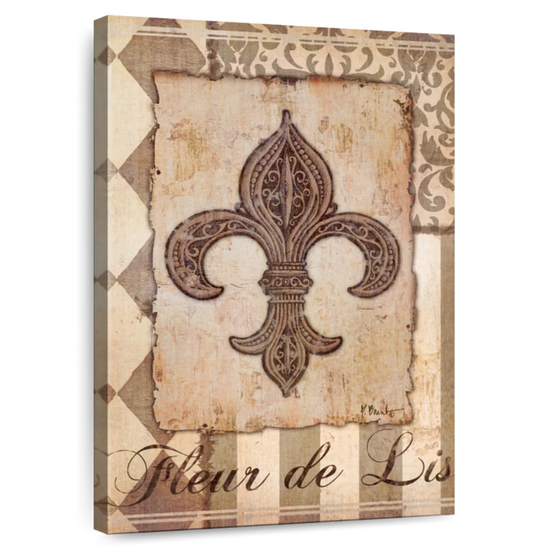 Collage provincial Kerner I - Fleur de lis, H 12 po x l 8 po