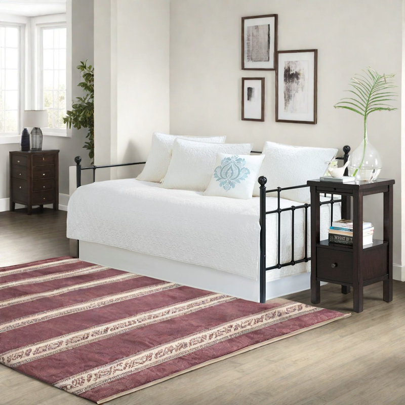 Ensemble de literie réversible en coton, housse matelassée blanche pour décoration intérieure