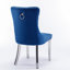 Ensemble de salle à manger rembourré en velours contemporain avec table ronde en bois-119283356-119283359