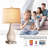 Ensemble de lampe de table grise 23 "avec USB Ambrous
