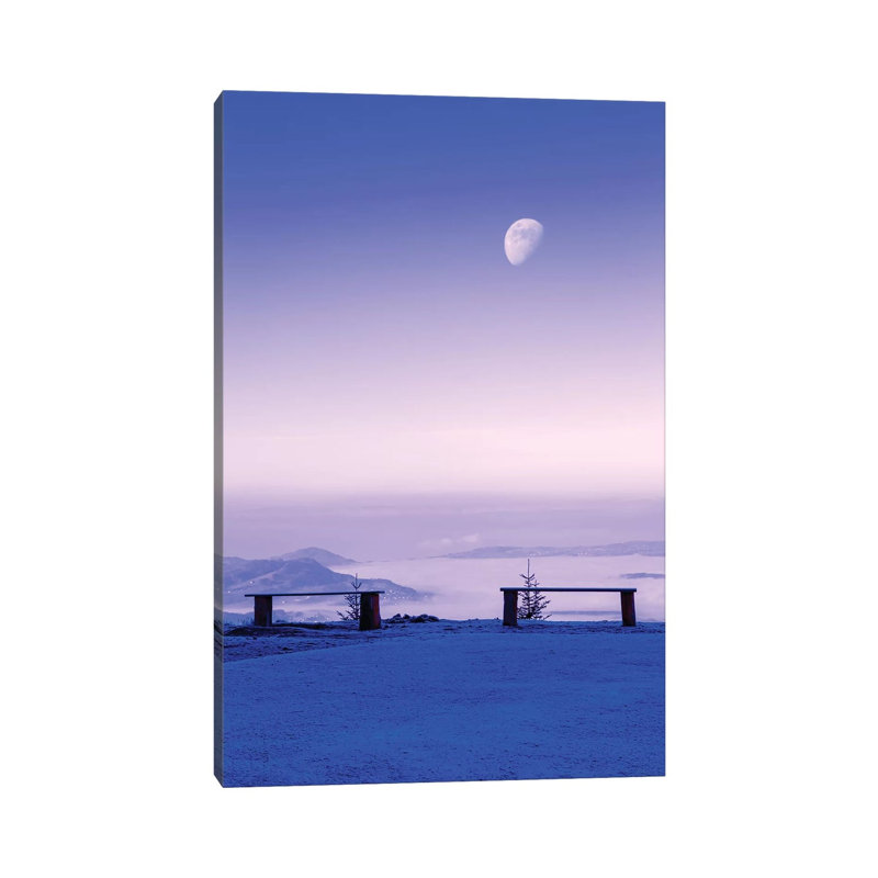 Above The Clouds Under The Moon by Beli - Painting on Canvas, 66.04cm H x 45.72cm W x 3.81cm D, Wrapped Canvas