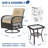 Rauridh 2 - Person Outdoor Furniture Rocking and Swivle Chair with Cushions and Side Table-1757661560