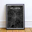 « atlanta city map », reproduction d’impression sur affiche en luxe-31736658