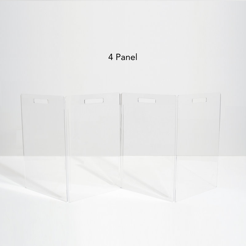 Clear Zig Zag Pet Gate, 4-Panel , Low 