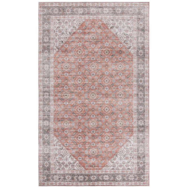 Axzel Machine Washable Performance Oriental Rug, Square 6'