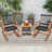 Aretia Acacia Wood 2 - Person Patio Conversation Set