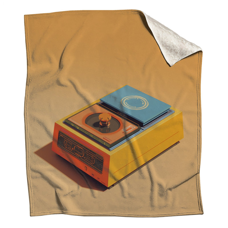 Retro Record Player Blankets, 60in W x 80in H