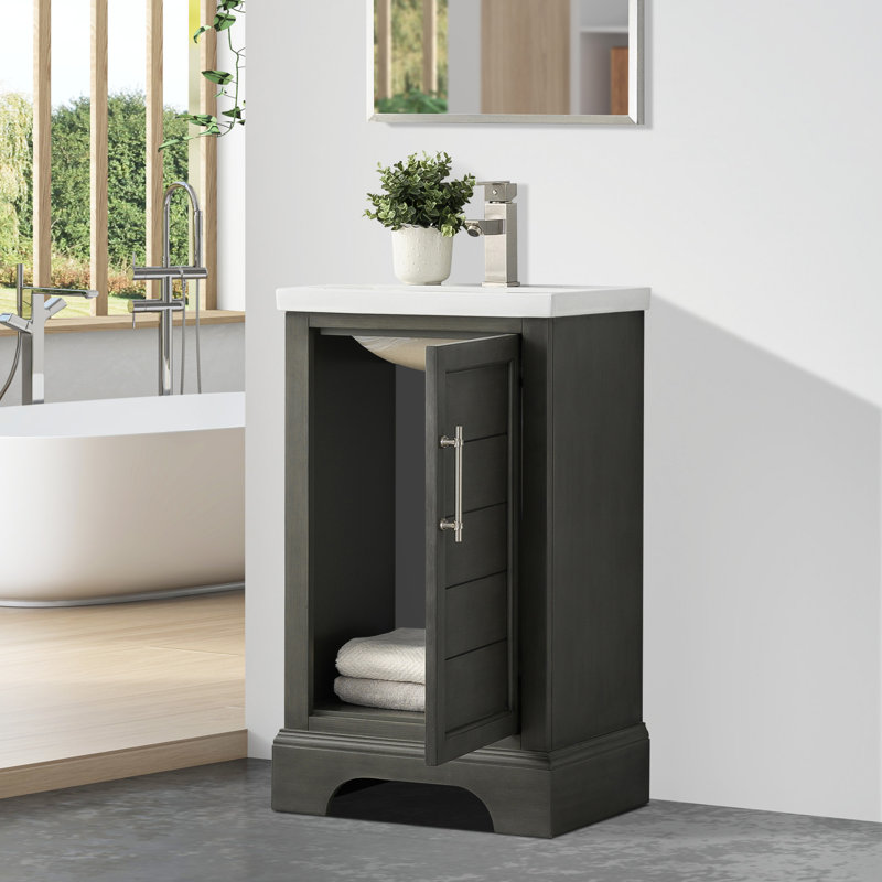 Ensemble de meuble-lavabo simple 20 po , Gris argenté