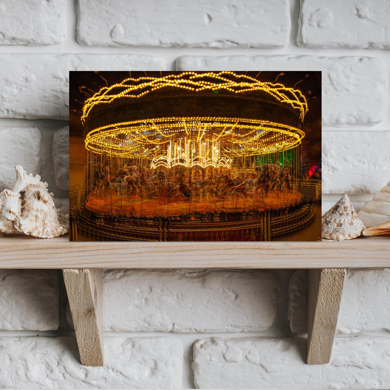 Art mural abstrait contemporain Merry-Go-Round, 18" H x 12" W