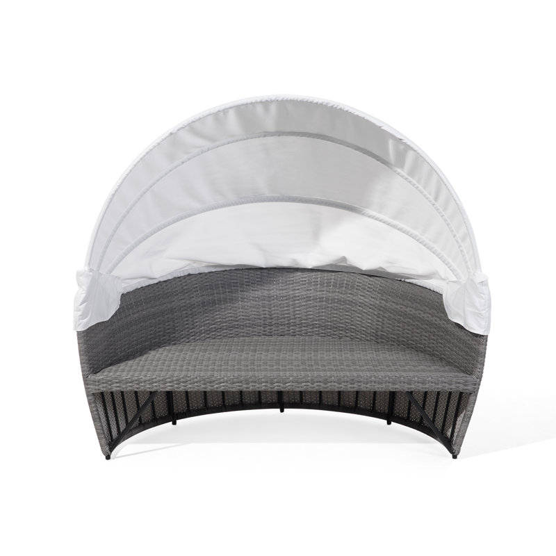 158cm Wide Wicker Patio Daybed with Cushions
