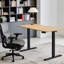 Bureau assis-debout électrique, 61 x 122 cm, bois naturel, plateau monobloc, trois hauteurs préréglées, silencieux, hauteur réglable, plateau rectangulaire, design ergonomique.-1429351834-1429351837