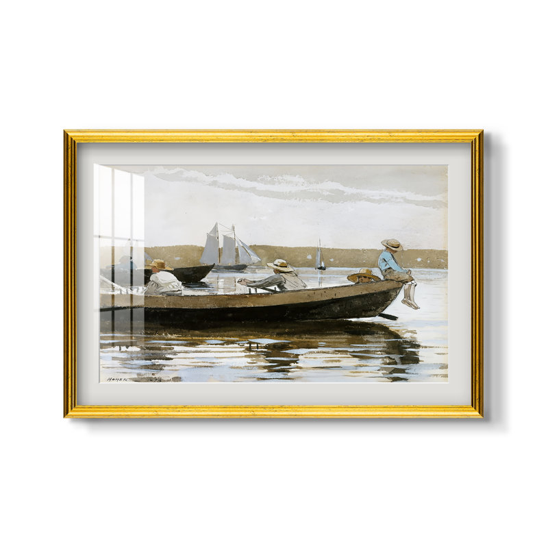 Garçons dans une doris, 1873 - Winslow Homer - Estampe encadrée sur mesure, 16x22 INNER SIZE, Framed Print with Mat