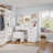 Makeup Vanity With Led Sliding Mirror & Charging Station, Large Vanity Desk With 5 Drawers, 11 Shelves, Cabinet, Storage Stool, Dresser Table For Bedroom, White