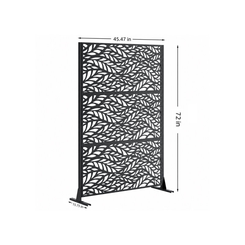 Outdoor Freestanding Metal Privacy Screen Panel