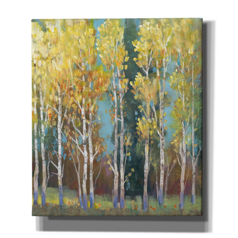 «Aspen Grove I» par Tim O'toole, art mural sur toile, H 30 po x l 26 po x P 1,5 po