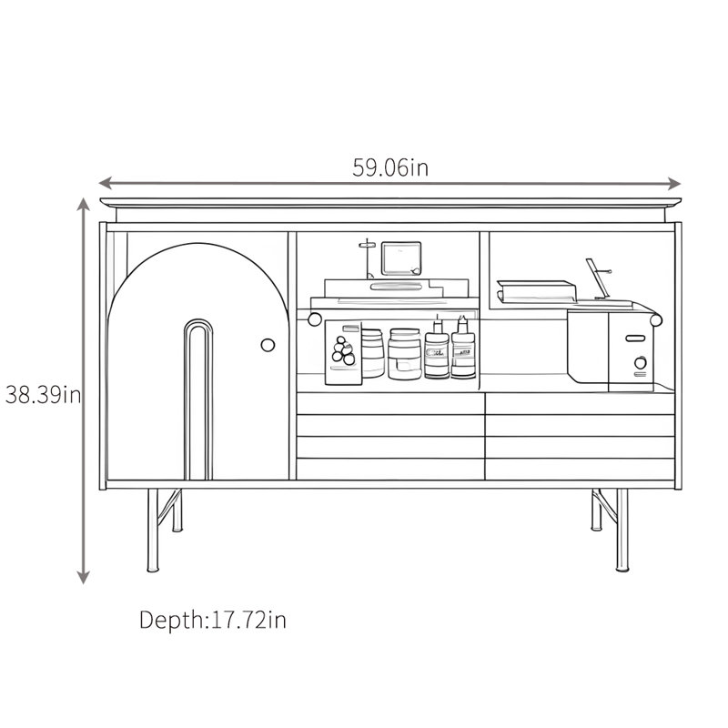 Retro Multi-Functional Sideboard
