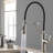 Blossom Brushed Nickel Pull-Down Kitchen Faucet – Solid Brass Body with Dual-Function Sprayer-26720418